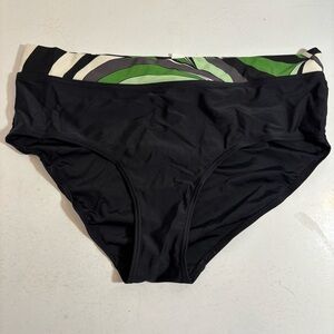 💥5/$25 Silhouette Solutions women’s black bikini bottoms in size 12